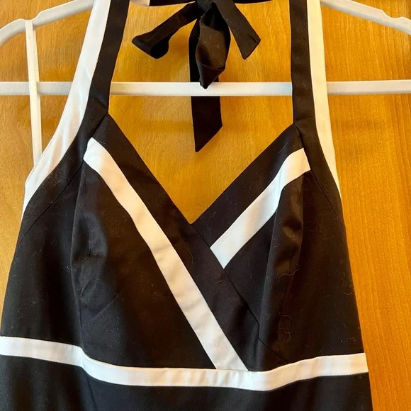 WHBM fit and flare halter dress - Picture 3 of 8